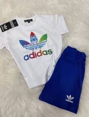 MAVİ ŞORTLU YAZLIK İKİLİ TAKIM