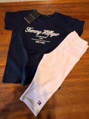 BEYAZ BERMUDA TAYTLI YAZLIK İKİLİ TAKIM