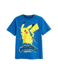 PIKACHU BASKILI MAVİ TİŞÖRT