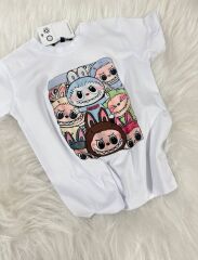 LABUBU BASKILI YETİŞKİN TİŞÖRT ( ANNE OĞUL KOMBİNİ YAPILABİLİR )